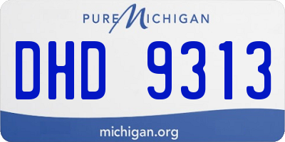 MI license plate DHD9313