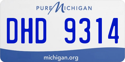 MI license plate DHD9314