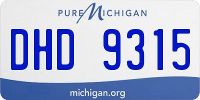 MI license plate DHD9315