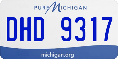 MI license plate DHD9317