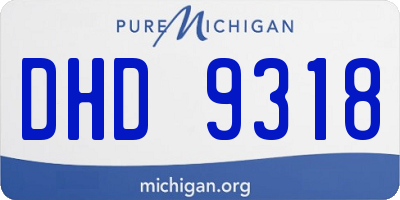 MI license plate DHD9318