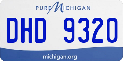 MI license plate DHD9320