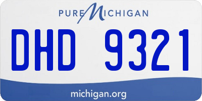MI license plate DHD9321