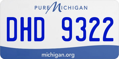 MI license plate DHD9322