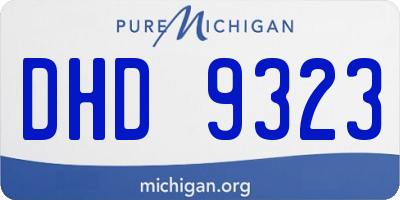MI license plate DHD9323