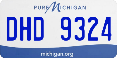 MI license plate DHD9324