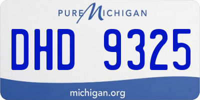 MI license plate DHD9325