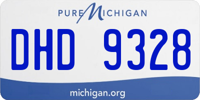MI license plate DHD9328