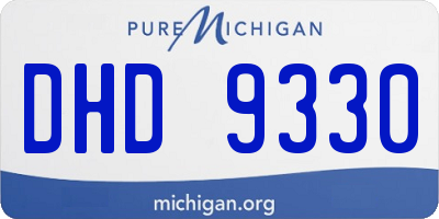 MI license plate DHD9330