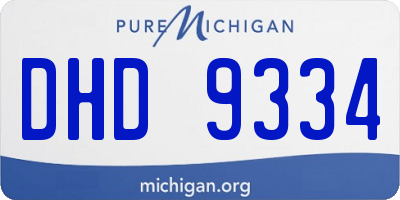MI license plate DHD9334