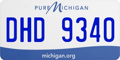 MI license plate DHD9340