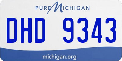 MI license plate DHD9343