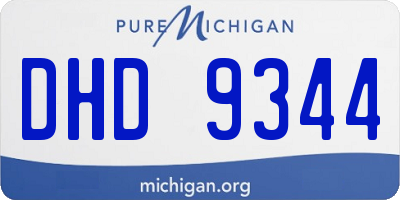 MI license plate DHD9344
