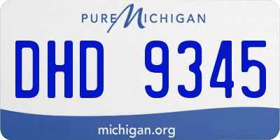 MI license plate DHD9345