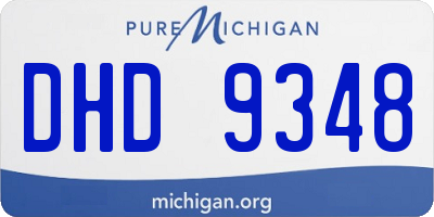 MI license plate DHD9348