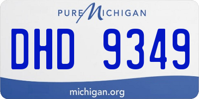 MI license plate DHD9349