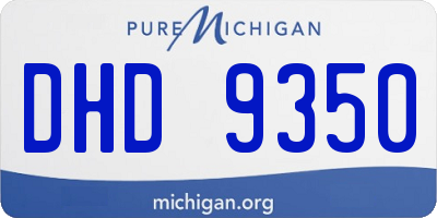 MI license plate DHD9350