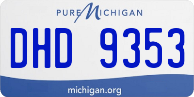 MI license plate DHD9353