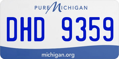 MI license plate DHD9359