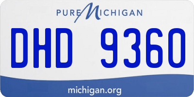 MI license plate DHD9360