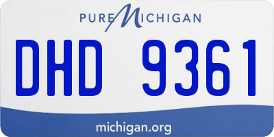 MI license plate DHD9361