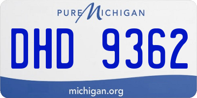 MI license plate DHD9362
