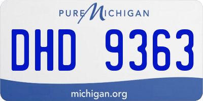 MI license plate DHD9363