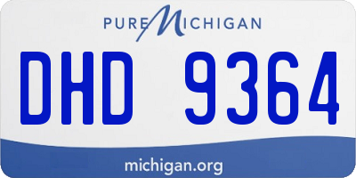 MI license plate DHD9364