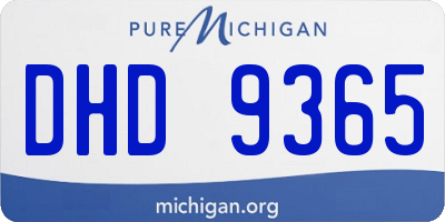 MI license plate DHD9365