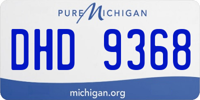 MI license plate DHD9368