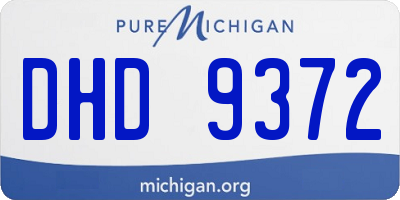 MI license plate DHD9372