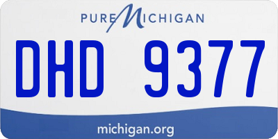 MI license plate DHD9377
