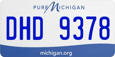 MI license plate DHD9378