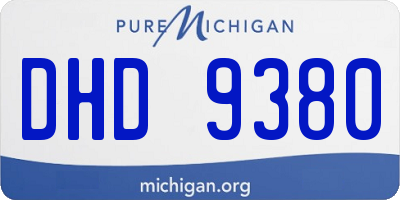 MI license plate DHD9380