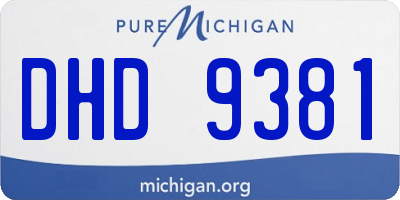 MI license plate DHD9381