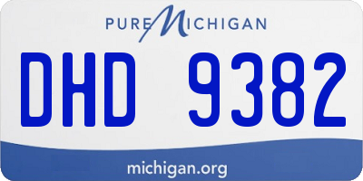 MI license plate DHD9382
