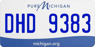 MI license plate DHD9383