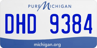 MI license plate DHD9384