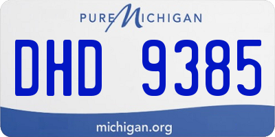 MI license plate DHD9385