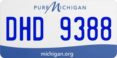 MI license plate DHD9388