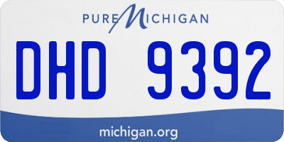 MI license plate DHD9392