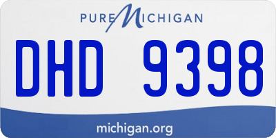 MI license plate DHD9398