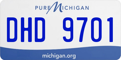 MI license plate DHD9701