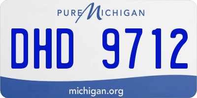 MI license plate DHD9712
