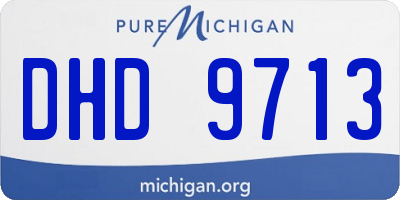 MI license plate DHD9713
