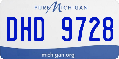 MI license plate DHD9728