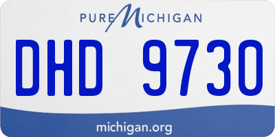 MI license plate DHD9730