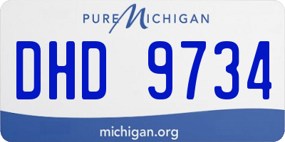 MI license plate DHD9734