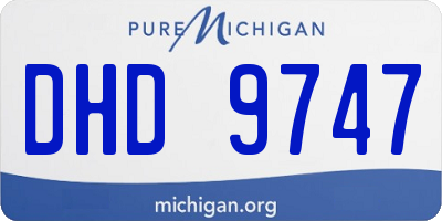 MI license plate DHD9747
