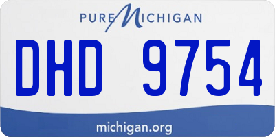 MI license plate DHD9754